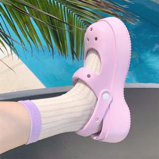 Dép sục nữ đế cao 5cm trơn form Mary Jane Mita kiểu sandal CS-14