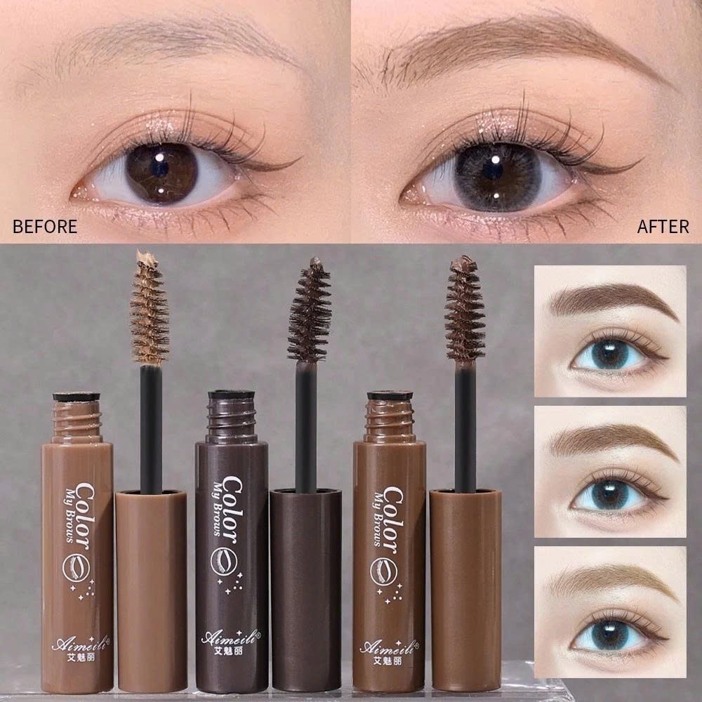 Mascara AIMEILI Chuốt Lông Mày 3D Kháng Nước Lâu Trôi 3 Màu Tự Nhiên Bút Kẻ Lông Mày Bền Màu