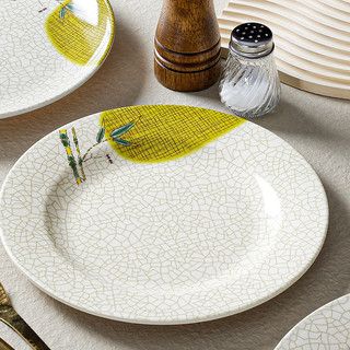 Đĩa Phíp ( Melamine A5 ) Hoa Văn Hình Lá Tre Dùng Cho Nhà Hàng Khách Sạn 8110