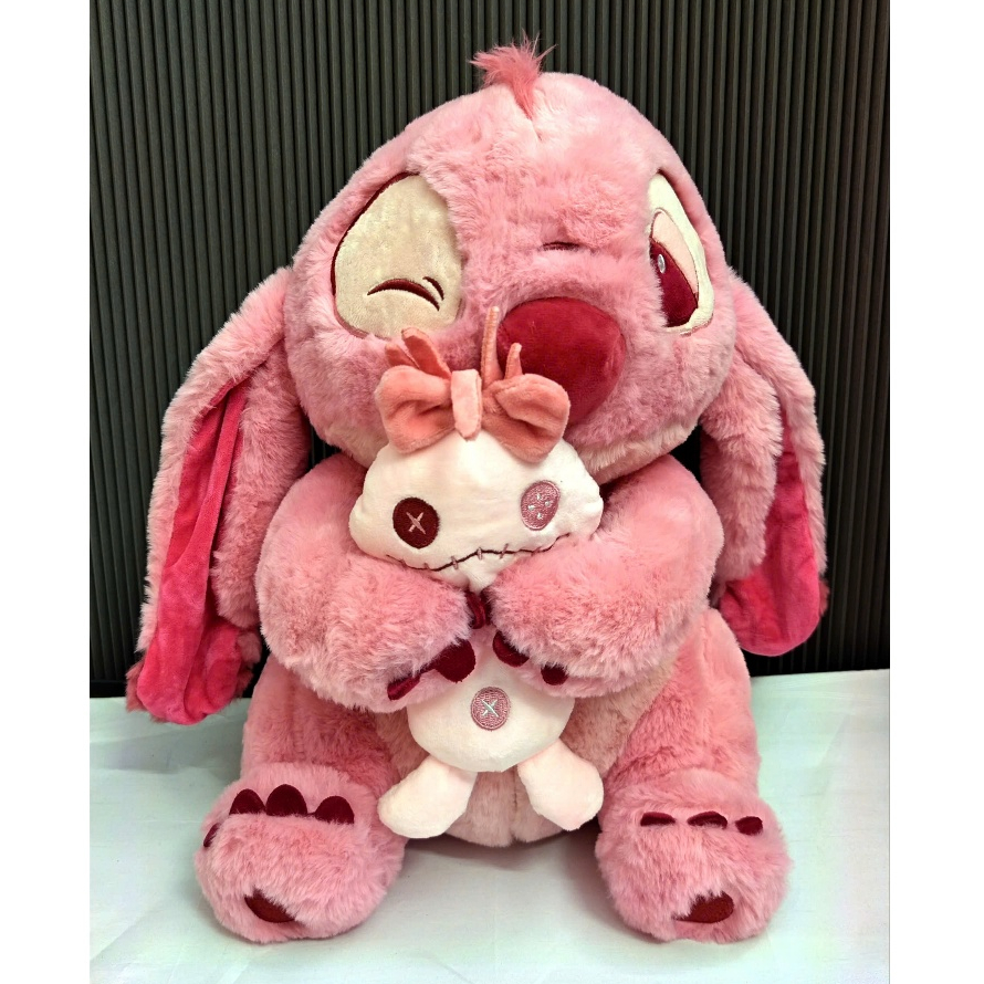 [ SẴN HÀNG ] Gấu bông stitch lông thỏ cao cấp, Thú nhồi bông Stitch ôm thỏ mẫu mới đáng yêu