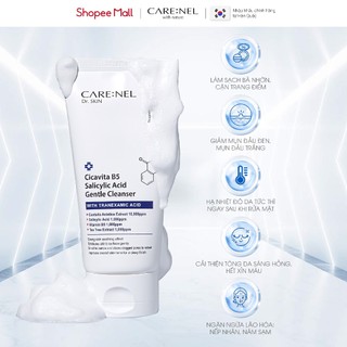 Sữa rửa mặt lành tính B5 cho da nhạy cảm CARE:NEL CICAVITA B5 SALICYLIC ACID GENTLE CLEANSER 150ml