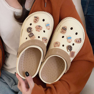 Dép nữ, dép sục Mita đế cao 5.5cm XIXITIAO kèm charm Gấu choco kiểu sandal quai hậu CS-94