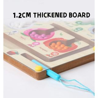 Đồ chơi trí tuệ - Đồ chơi giáo dục- Đồ chơi gỗ trái cây sắc màu, phân biệt màu sác số đếm cho bé
