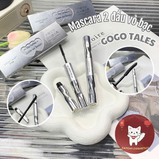 [GOGO TALES] Mascara/Chuốt Mi Gogo Tales 2 Đầu Vỏ Bạc, Làm Dài Đen Mi, 3gx2 (GT810)