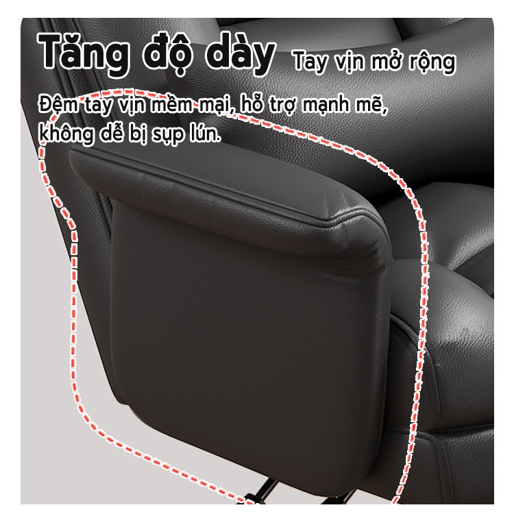 LUX Ghế Máy Tính Có Bàn Đạp - Ghế Làm Việc Tích Hợp Bàn Đạp, Thiết Kế Hiện Đại, Đệm Lưng êm ái, Tăng Cường Hiệu Suất