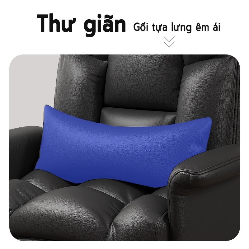 LUX Ghế Máy Tính Có Bàn Đạp - Ghế Làm Việc Tích Hợp Bàn Đạp, Thiết Kế Hiện Đại, Đệm Lưng êm ái, Tăng Cường Hiệu Suất
