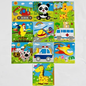 Combo 10 Tranh Ghép Hình 9 Mảnh - Đồ Chơi Phát Triển Tu Duy Và Trí Tuệ Cho Bé