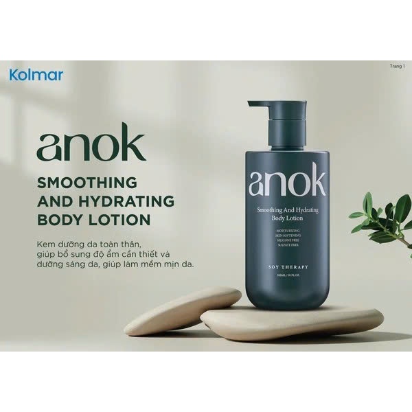 ANOK Smoothing and Hydrating Body Lotion - Sữa dưỡng thể làm mịn và dưỡng ẩm Anok Body Lotion 300ml
