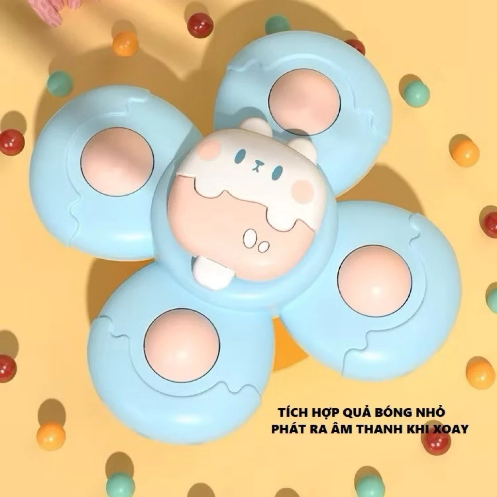 ( Mẫu bánh donut)  Chong Chóng cho bé, đồ chơi Set 3 Con quay spinner cho bé