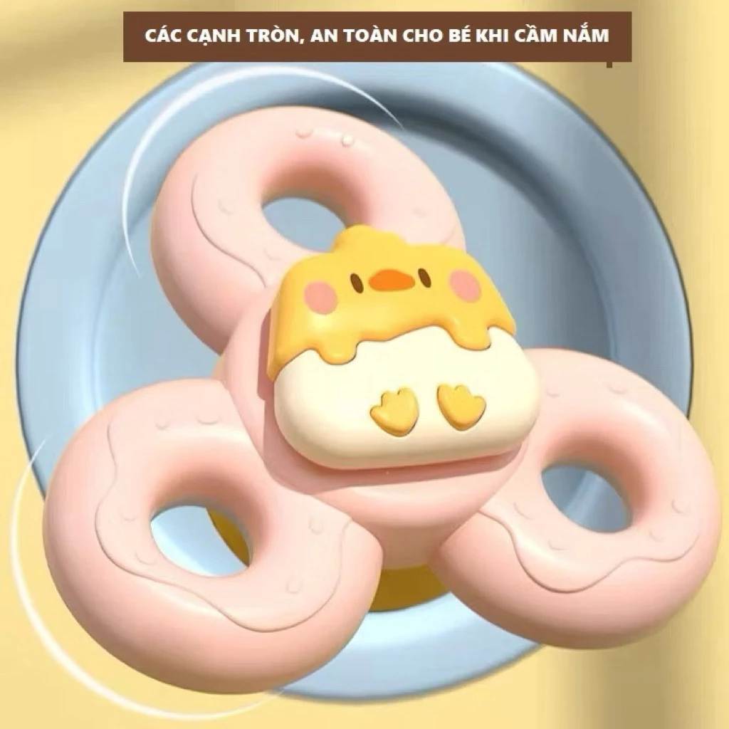 ( Mẫu bánh donut)  Chong Chóng cho bé, đồ chơi Set 3 Con quay spinner cho bé