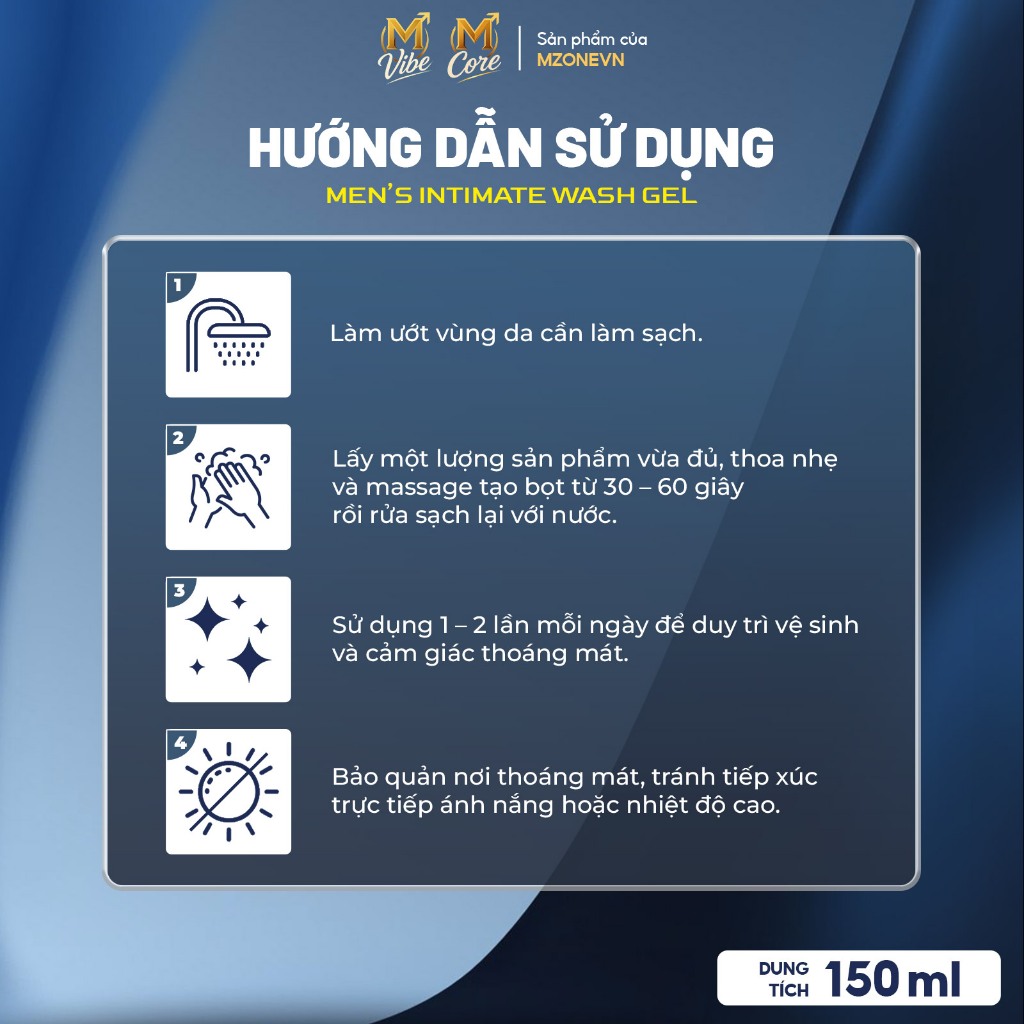 [Combo 2 chai] Dung dịch vệ sinh nam Men's Intimate Wash Gel 150ml chiết xuất tự nhiên, an toàn