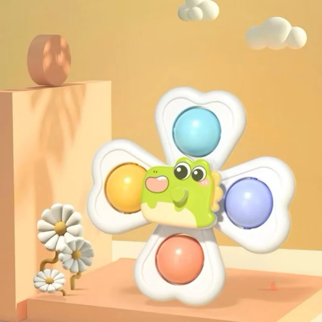 ( HÌNH ĐỘNG VẬT ) Bộ 3 Con Quay Spinner Đồ chơi Montessori kích thích thị giác hình thỏ,gấu vui nhộn