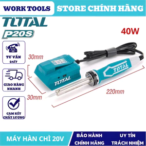 TOTAL Máy hàn chì dùng pin 20V TSILI2001 (Cam kết Chính Hãng 100%)
