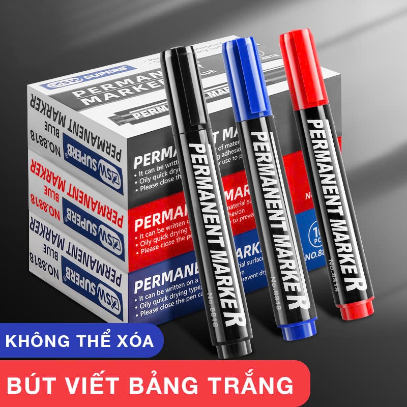 Bút Lông Dầu Viết Đa Năng – Mực Không Xóa, Viết Bảng, Carton, Nhựa, Thủy Tinh