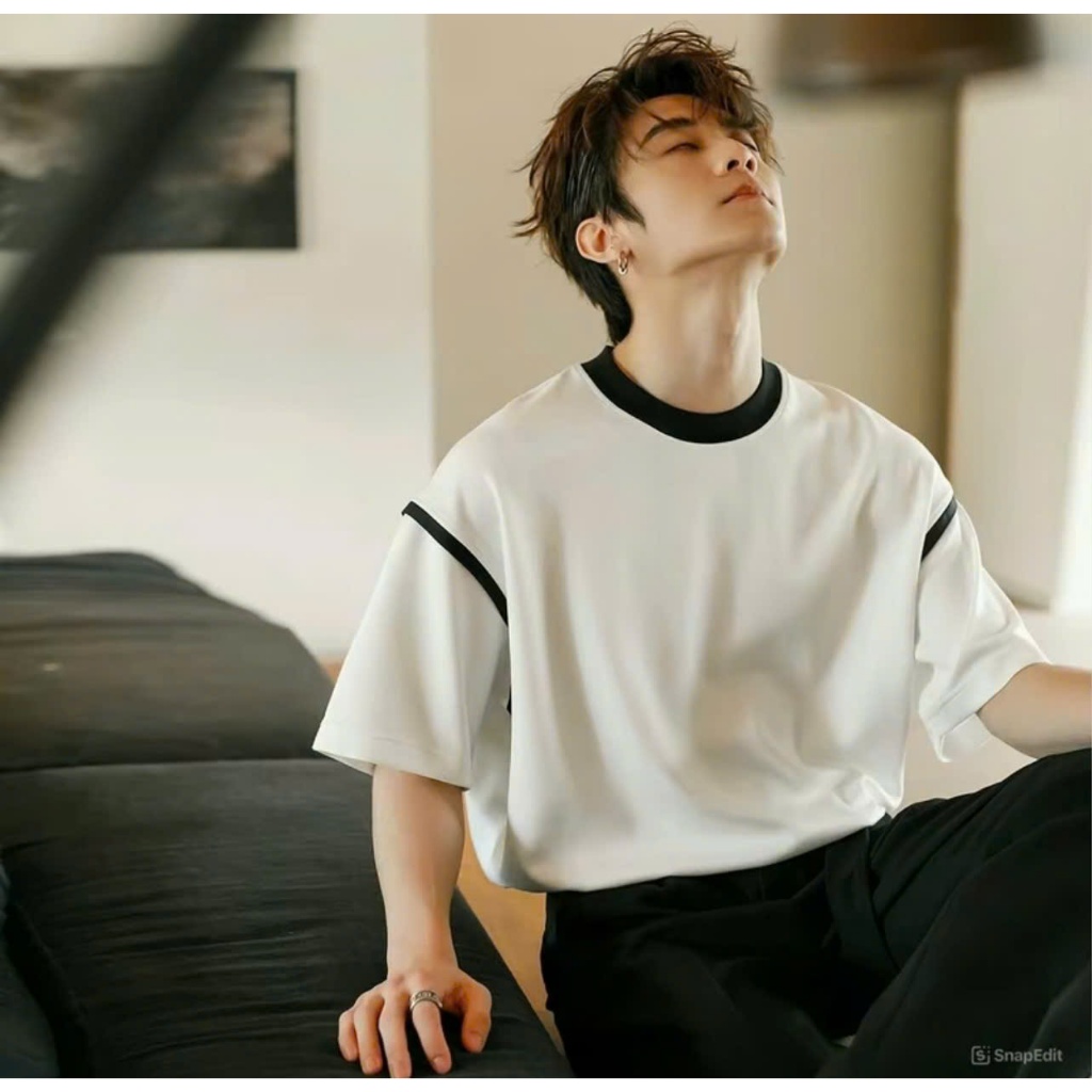 Áo Thun Nam Cao Cấp VIỀN VAI Cổ Tròn Chất Cotton Lạnh, Regular Fit, Mềm Mịn, Sang Trọng - SHINGHAI
