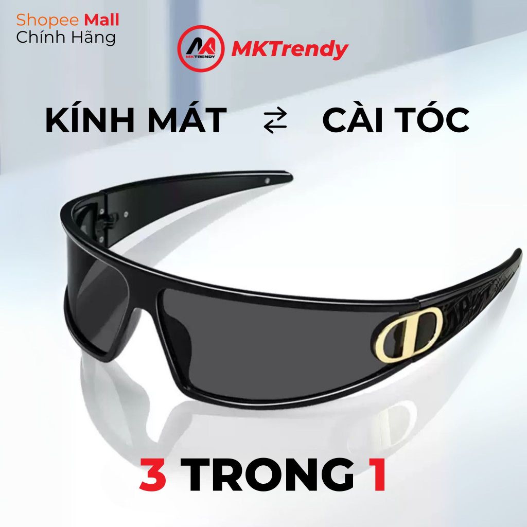 Kính râm cài tóc thời trang MKTRENDY kính mát băng đô đa năng 3 trong chống tia UV phong cách Hàn Quốc