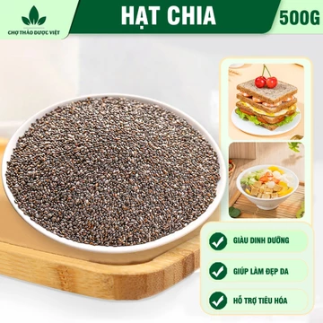 Hạt chia hữu cơ 500g, hạt chia dành cho người ăn kiêng, nguyên liệu nấu chè, pha chế đồ uống, nước ép, sinh tố