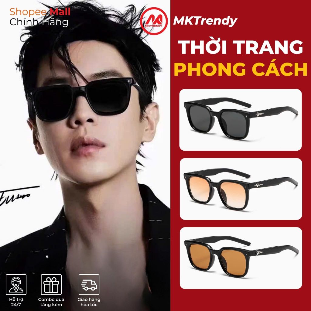 Kính râm thời trang MKTRENDY kính mát nam nữ hoạ tiết ngôi sao đi đường ...