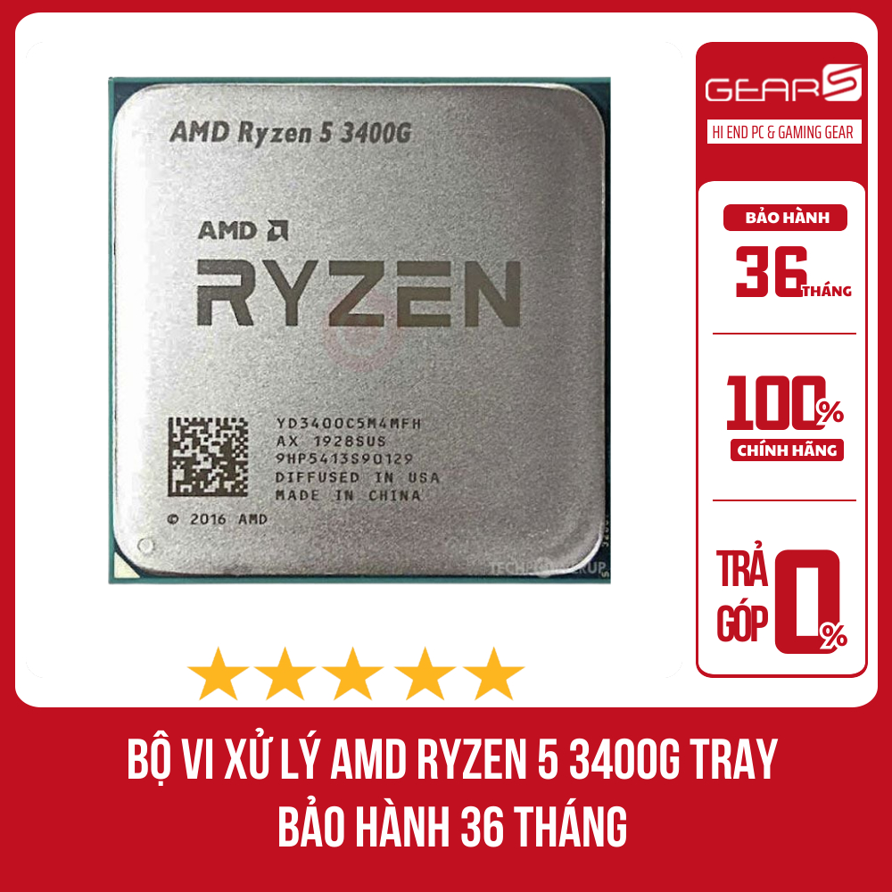 [FULL VAT]Bộ vi xử lý AMD Ryzen 5 3400G TRAY - Bảo Hành 36 Tháng ...