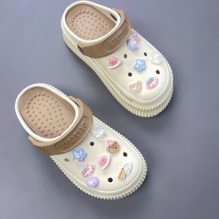 Dép sục nữ XIXITIAO kèm 14 sticker Pizza đế cao 5,5 cm kiểu sandal Mita CS-45