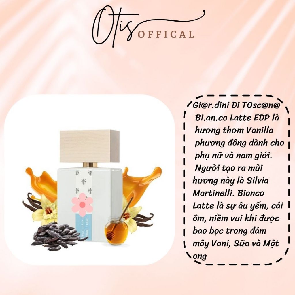 Nước Hoa Chiết 10ml Unisex Gi@r.di.ni Di T0 sc@ n@ Bi.an.c0 Latte Hương Thơm Ngọt ngào, Cuốn hút, Tinh tế