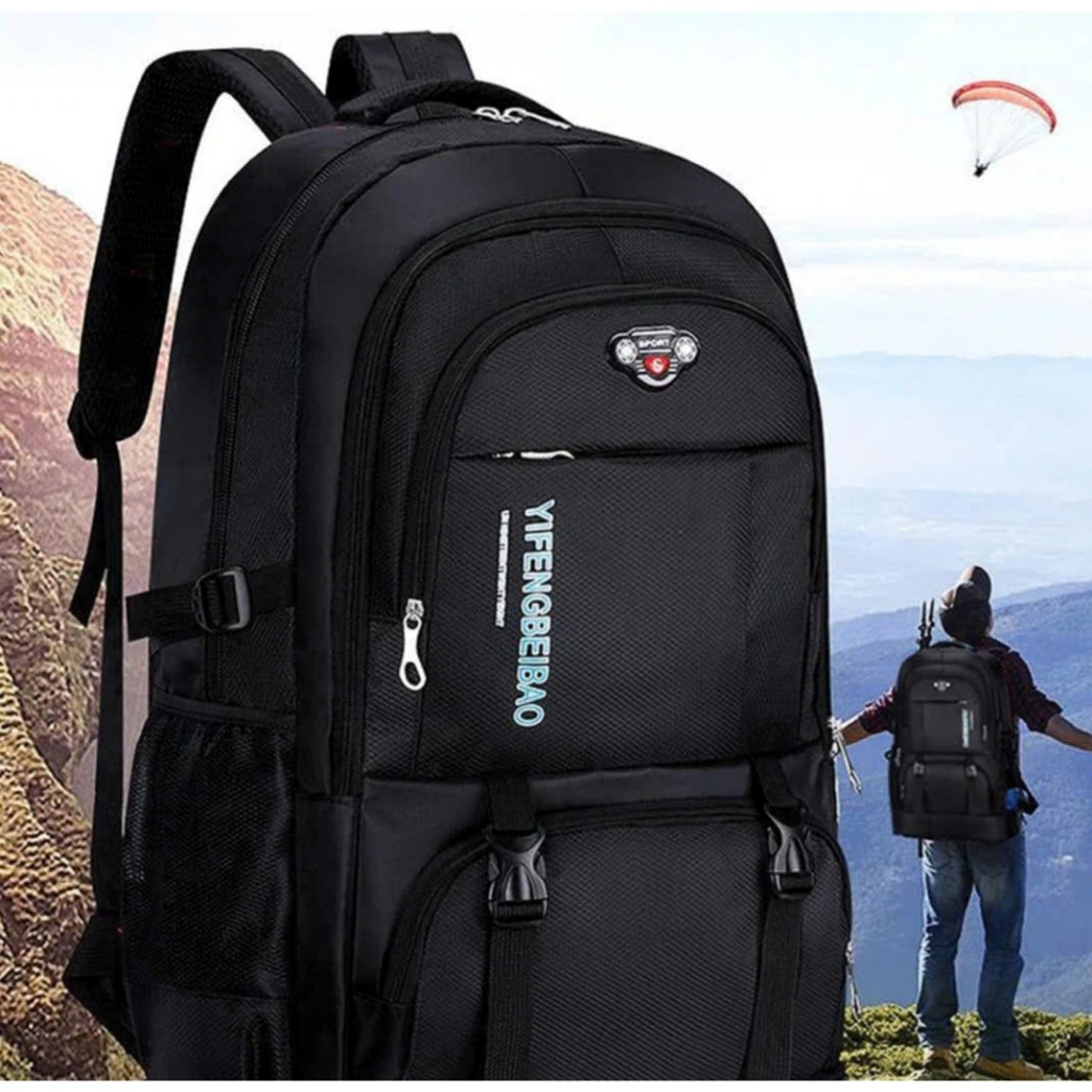Balo du lịch 65L chống nước nhiều ngăn – Balo leo núi, balo đi phượt cắm trại dài ngày tiện dụng