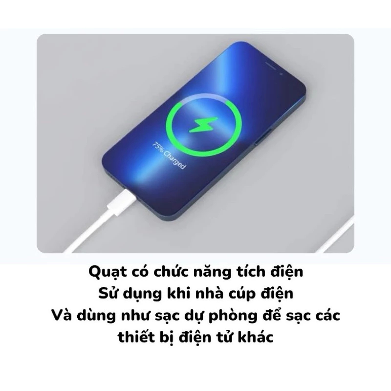 Quạt Tích Điện Sạc USB Năng Lượng Mặt Trời Để Bàn 4in1 2 Chế Độ Đèn ,Đèn LED, Làm Mát, 2 Chế Độ Gió Tiện Ích