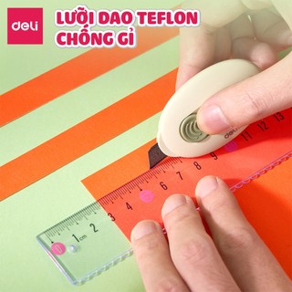 Dao Rọc Giấy Mini Deli Lưỡi Sắc Bén Chống Gỉ An Toàn Nhỏ Gọn Tiện Lợi Cho Học Sinh Dân Văn Phòng