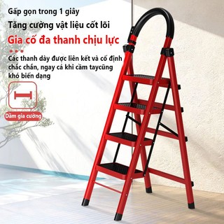 Thang Chữ A Gấp Gọn 3 - 4 - 5 - 6 - 7 - 8 Bậc , Thép Chịu Lực ,Tải Trọng 500kg Bảo Hành 24 Tháng