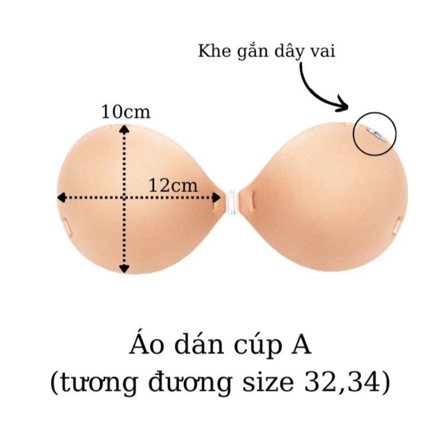 [Peinn] Áo bra dán nâng ngực silicon PKS08 cài trước không gọng hình bàn tay dày 5 cm