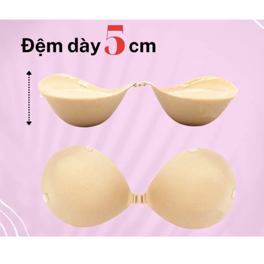 [Peinn] Áo bra dán nâng ngực silicon PKS08 cài trước không gọng hình bàn tay dày 5 cm