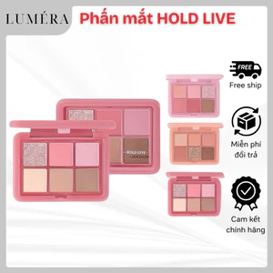 Bảng Phấn Mắt HOLD LIVE HL708 6 Ô Heart Born Nhũ Lì Phấn Mắt Tone Hồng