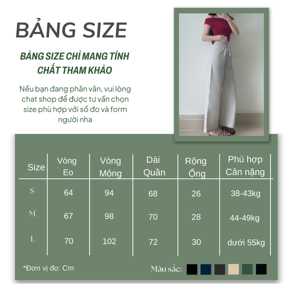 Quần Dài Ống Suông Có Dây Phối, Quần Ống Rộng Cạp Chun Lưng Cao Cho Nữ Vải Kaki Gió Hàn-QD001