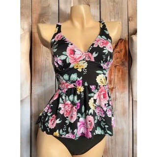 Áo bơi tankini thiếu kế hoa nổi bật dáng đuôi cá che bụng kèm sẵn đệm nâng hàng xuất dư cao cấp