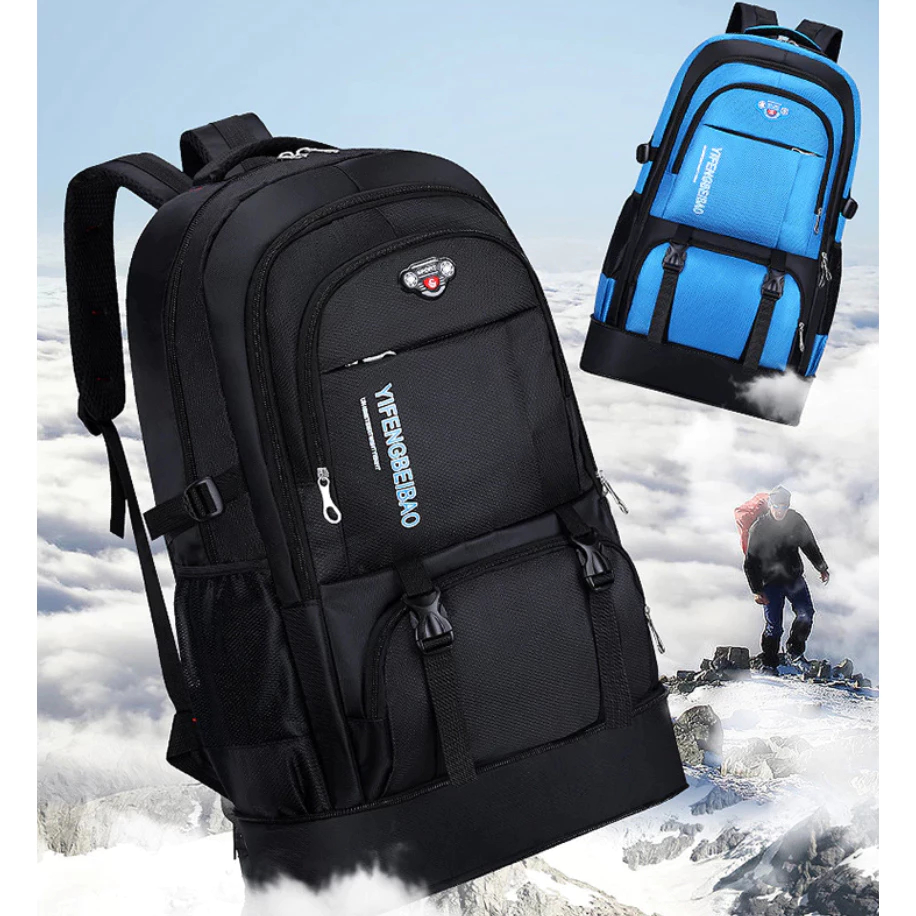 Balo du lịch 65L chống nước siêu bền – Balo leo núi, balo phượt, trekking ngoài trời tiện ích