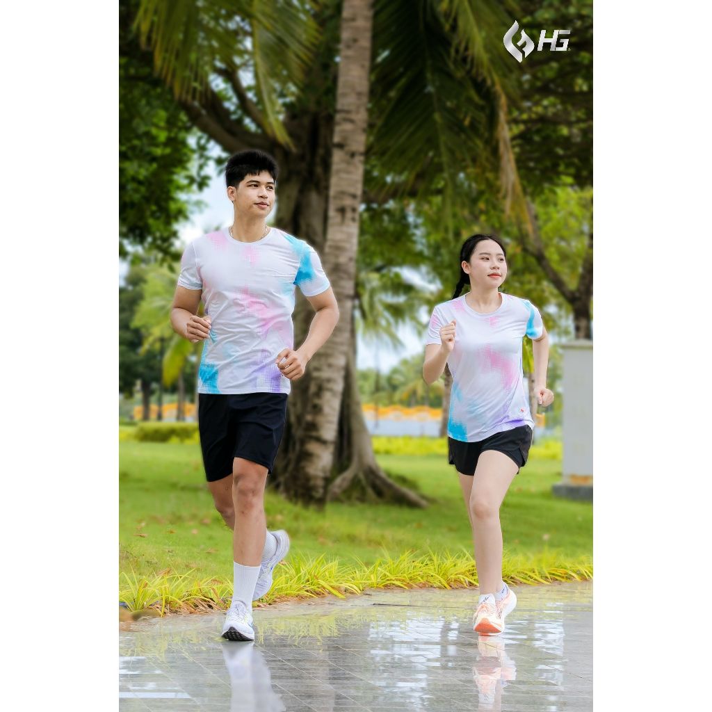 Áo Thể Thao Nữ HG Cổ Tròn Thoáng Khí Co Giãn 4 Chiều A25TS-1FM