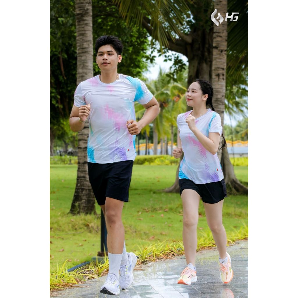 Áo Thể Thao Nữ HG Cổ Tròn Thoáng Khí Co Giãn 4 Chiều A25TS-1FM