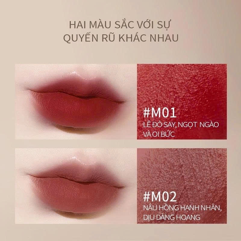 Son Kem Lì ZEESEA Mousse Lip Glaze Màu Nhung Lì Mịn Thời Trang 1.8g
