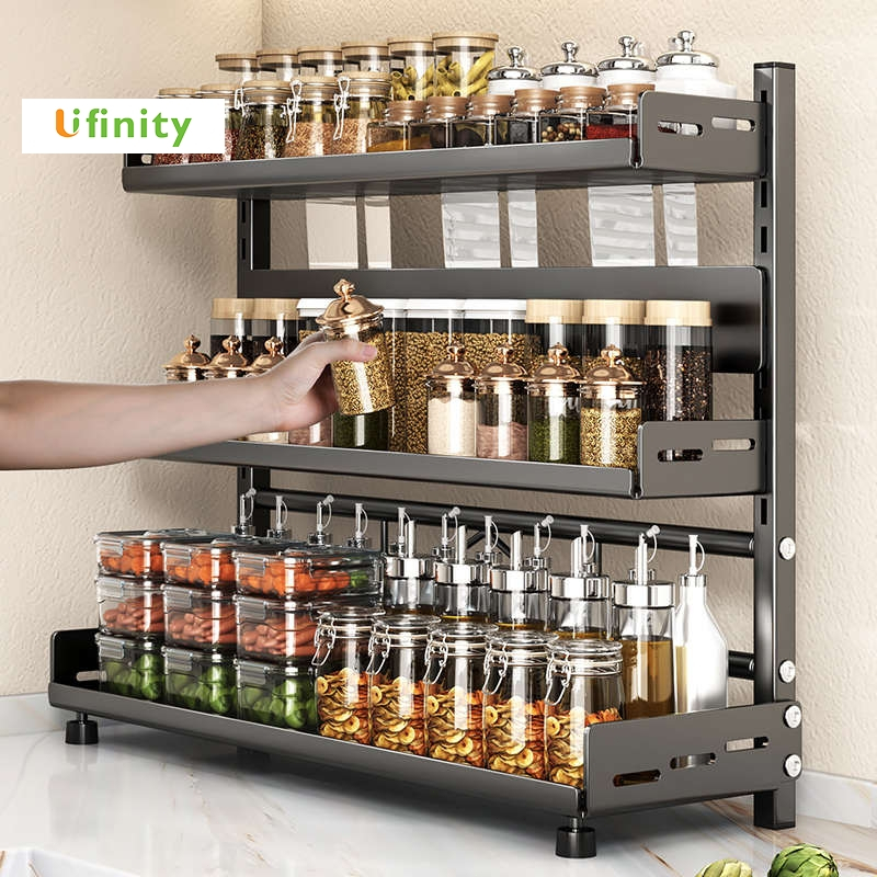 Lifinity Kệ Đựng Gia Vị Cao Cấp - 2/3 Tầng Tiện Lợi, Chống Gỉ Sét, Nhà Bếp Gọn Gàng