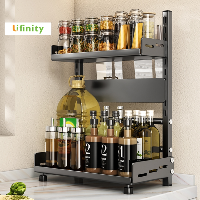 Lifinity Kệ Đựng Gia Vị Cao Cấp - 2/3 Tầng Tiện Lợi, Chống Gỉ Sét, Nhà Bếp Gọn Gàng