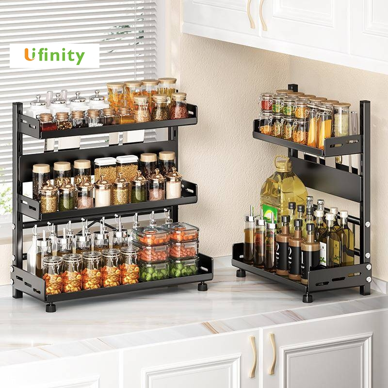 Lifinity Kệ Đựng Gia Vị Cao Cấp - 2/3 Tầng Tiện Lợi, Chống Gỉ Sét, Nhà Bếp Gọn Gàng