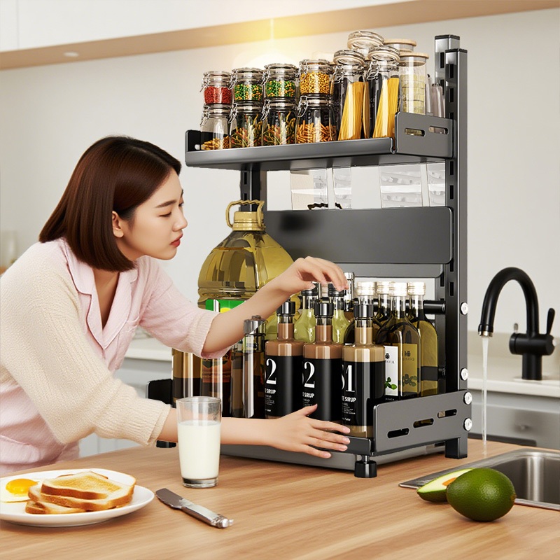 Lifinity Kệ Đựng Gia Vị Cao Cấp - 2/3 Tầng Tiện Lợi, Chống Gỉ Sét, Nhà Bếp Gọn Gàng