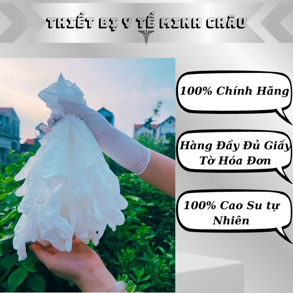 1 Kg Găng Tay Cao Su Y Tế Latex Tay Dài 30cm Có Bột Và Không Bột Chính Hãng Nhập Khẩu Malaysia