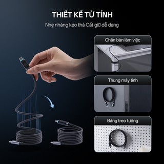Cáp Sạc Từ Tính CUKTECH CMC615P C-C 1.5m | Công Suất Sạc Max 240W | Màn Hình OLED | Bảo Hành 18 Tháng