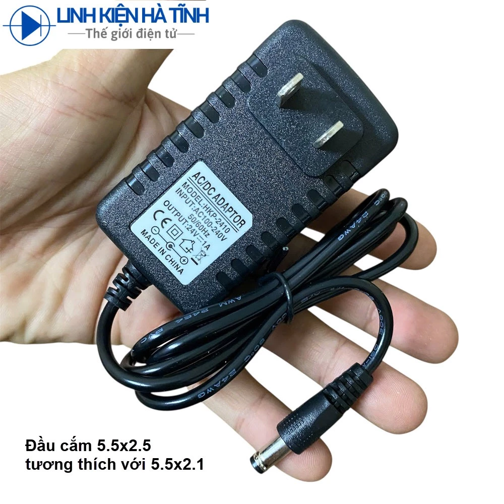  Adapter Nguồn 24V 1A adapter 24v 1a dùng cho sạc máy đấm bóp ,đèn học…