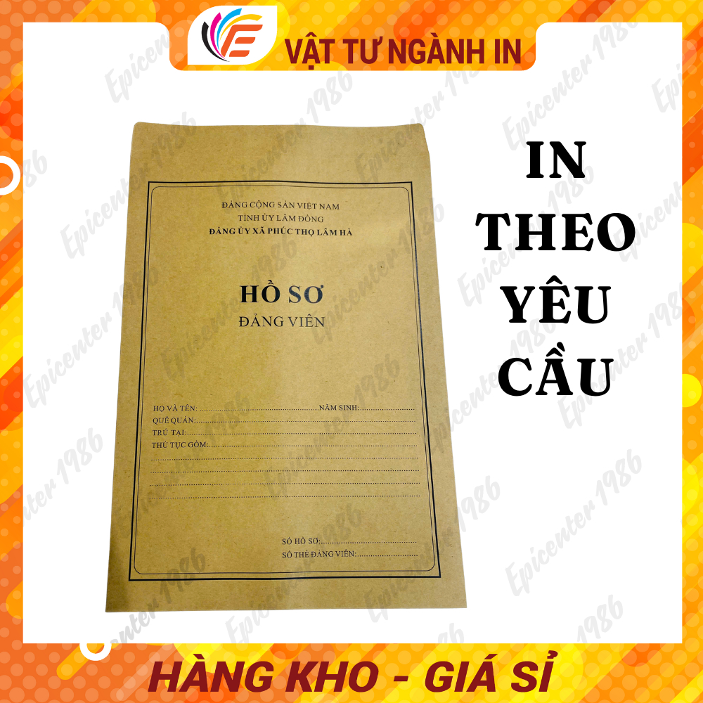 10 Túi Hồ Sơ Đảng Viên A4 Hàng Loại 1 Dày Dặn Nhiều Mẫu Có In Theo Yêu Cầu