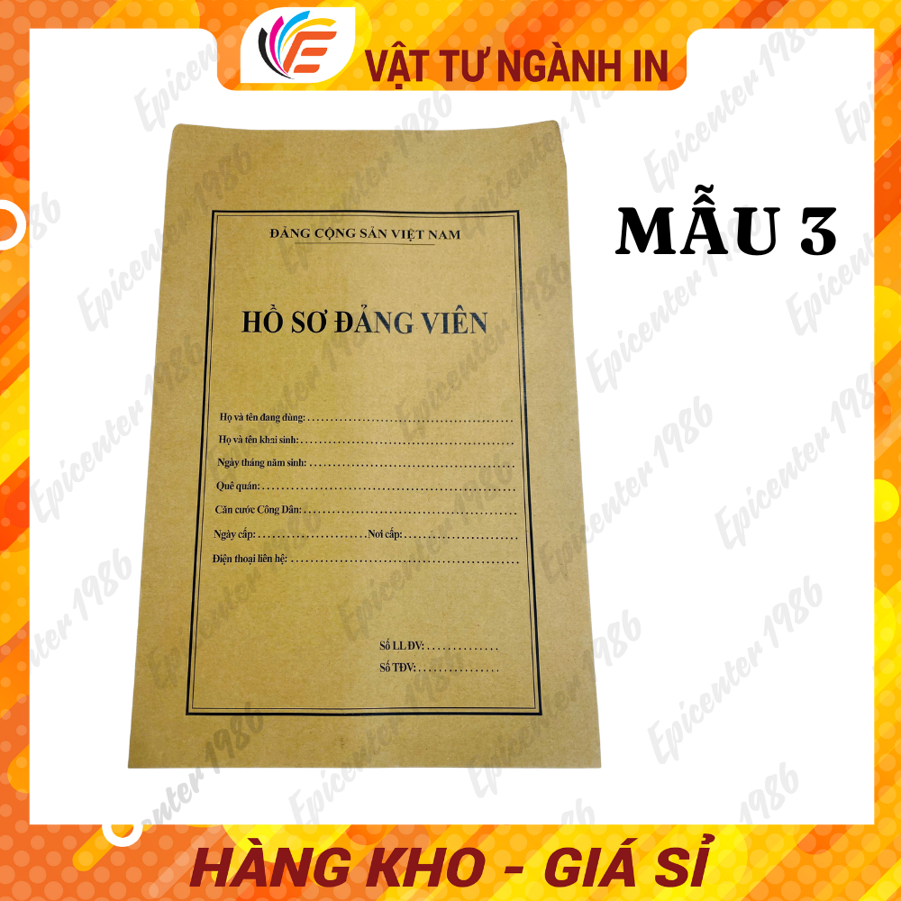 10 Túi Hồ Sơ Đảng Viên A4 Hàng Loại 1 Dày Dặn Nhiều Mẫu Có In Theo Yêu Cầu