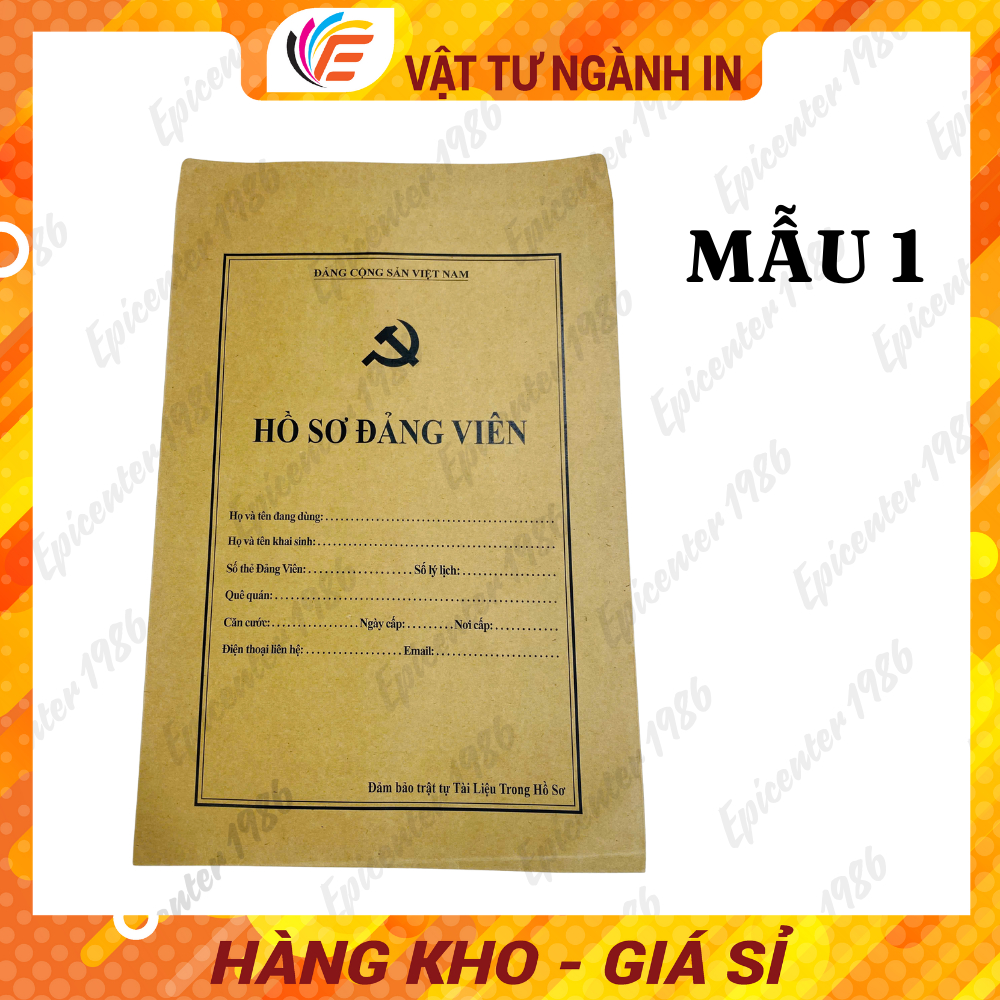 10 Túi Hồ Sơ Đảng Viên A4 Hàng Loại 1 Dày Dặn Nhiều Mẫu Có In Theo Yêu Cầu