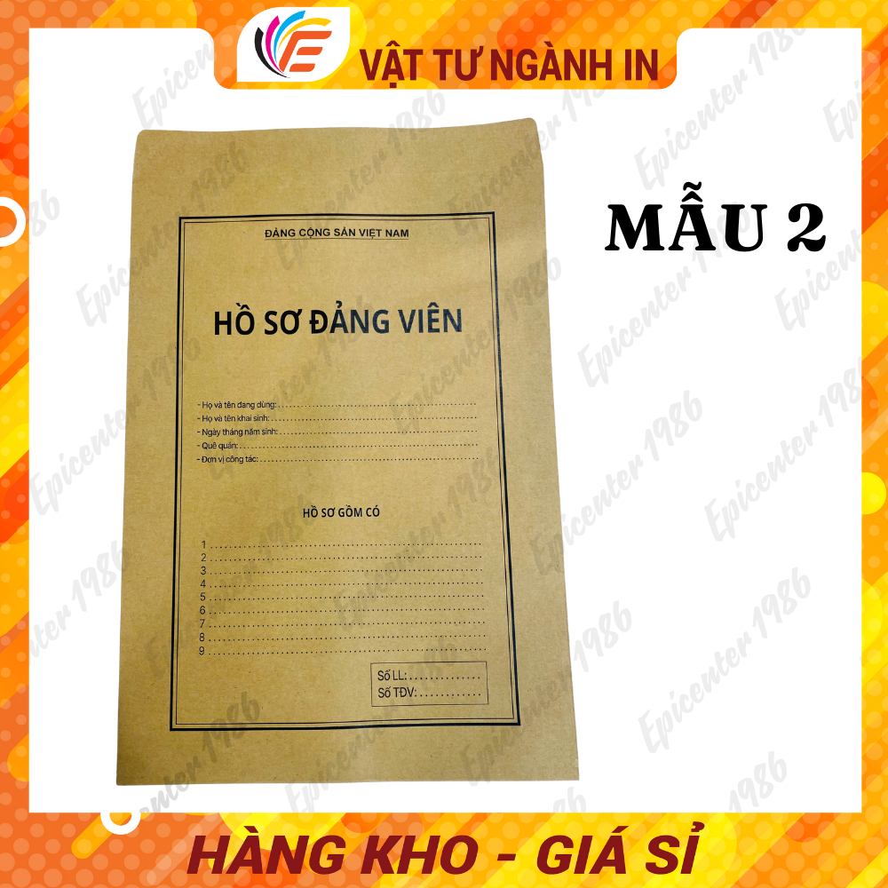 10 Túi Hồ Sơ Đảng Viên A4 Hàng Loại 1 Dày Dặn Nhiều Mẫu Có In Theo Yêu Cầu