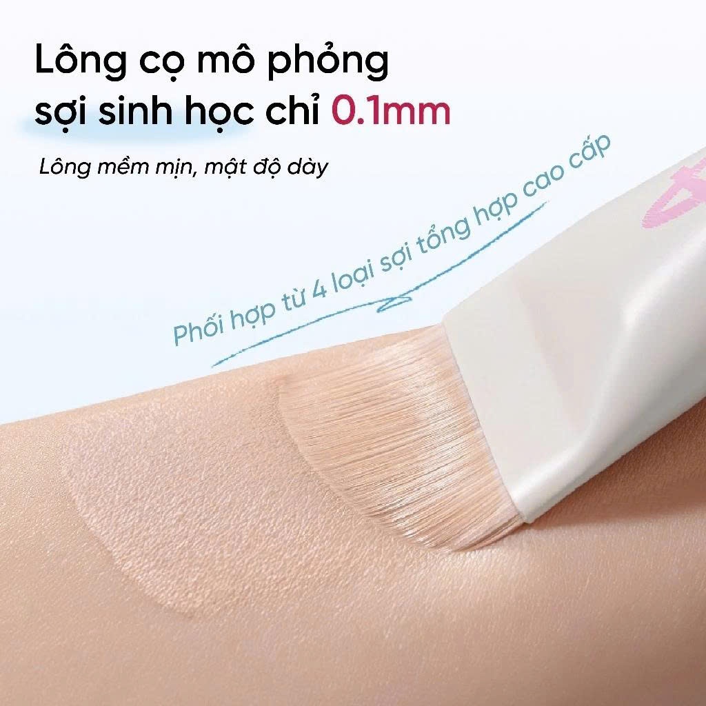 Cọ Tán Nền Tiên Cá AMORTALS, Set Cọ Kèm Mút Và Khay Dàn Nền, Bí Quyết Lớp Nền Mỏng Mịn Tự Nhiên, Không Gây Vệt Kem